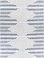 Stephan Blue & Cream Outdoor Rug