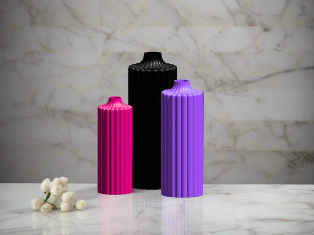 Haute Top Floral Vase – Modern Vase for Flowers, Mother’s Day Gift, Aesthetic Home Decor, 3 Sizes, Bold Colors, Unique Vase for Living Room