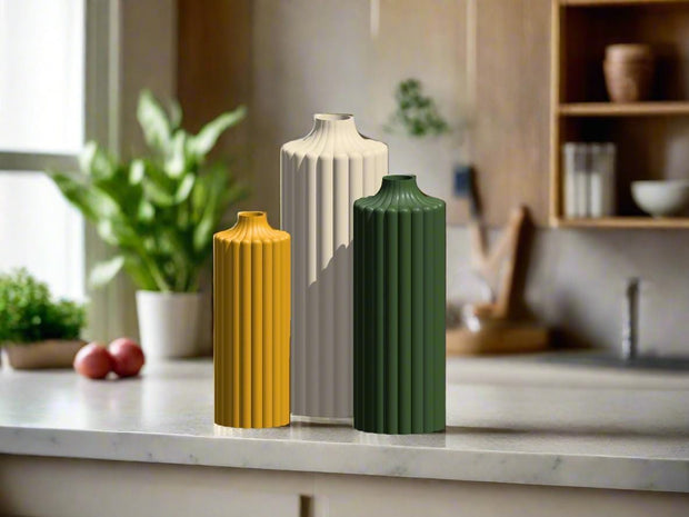 Haute Top Floral Vase – Modern Vase for Flowers, Mother’s Day Gift, Aesthetic Home Decor, 3 Sizes, Bold Colors, Unique Vase for Living Room