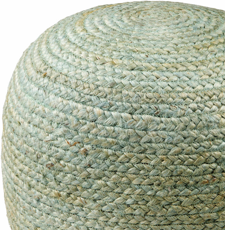 Jenkinjones Knitted Aqua Jute Pouf