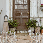Removable Metal Lanterns with Wood Base, Set of Two