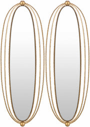 McCordsville Gold Brass Oval Mirror Set