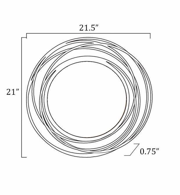Monamon Round Rattan Mirror
