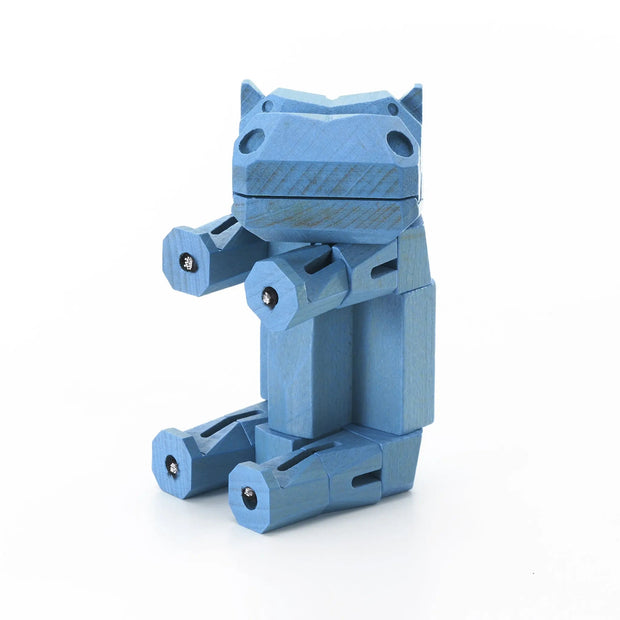 Modern Wooden Hippo Decor – Interactive Puzzle & Art Piece