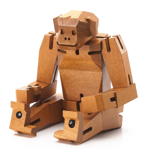 Modern Wooden Monkey Decor – Interactive Puzzle & Art Piece