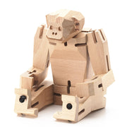 Modern Wooden Monkey Decor – Interactive Puzzle & Art Piece