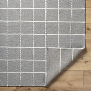 Nissa Gray Checkered Wool Rug