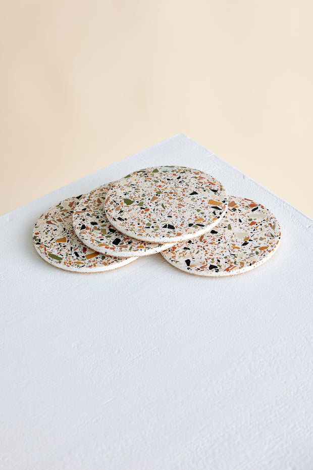 Neutral Terrazzo Coasters - Set of 4