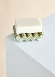 Zig-Zag Olive Green Terrazzo Soap Dish