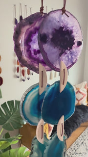 Chakra Rainbow Agate Garland – Boho Wall Hanging (Batch No. 2)