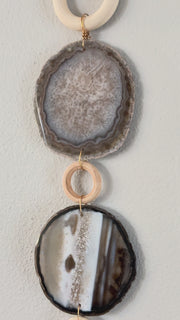 Sable Fringe Agate Wall Hanging