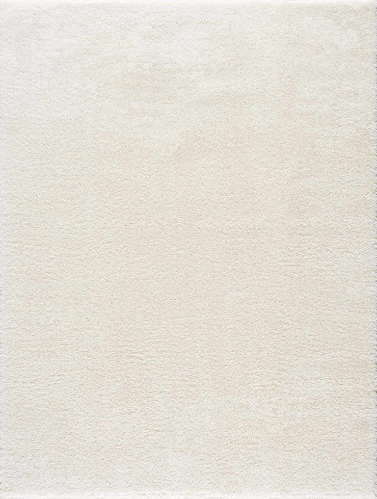 Heavenly Solid Cream Plush Rug