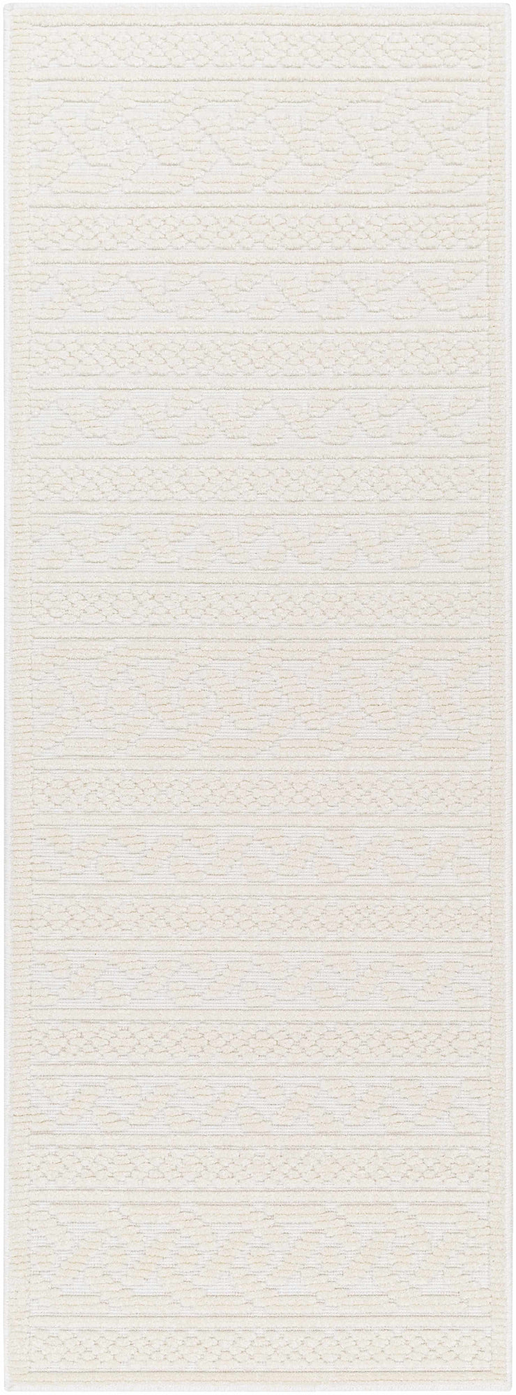 Fadey White 3D Washable Rug