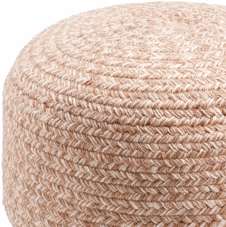 Tonanitla Natural Fiber Blush Knitted Pouf