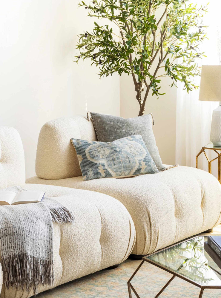 Bigaa Teal Medallion Throw Pillow