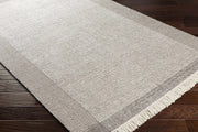Joelle Beige Grid Wool Rug