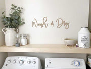 Wash & Dry Wooden Sign