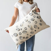 Waterlily Oversized Merino Wool Lumbar Throw Pillow