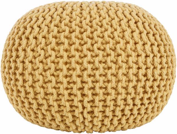 Yablanitsa Orange Knitted Pouf