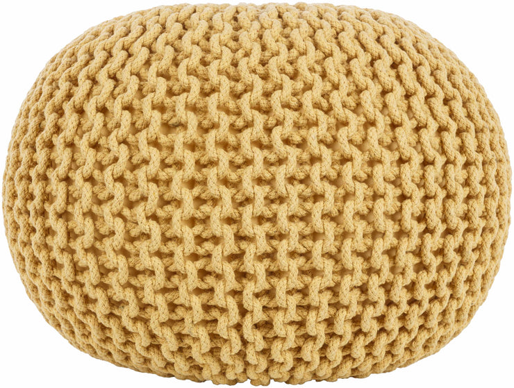 Yablanitsa Orange Knitted Pouf