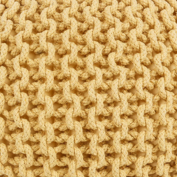 Yablanitsa Orange Knitted Pouf