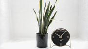 Earthtone Collection | Brown/Black Agate Desk Clock rts face options Mod North & Co.