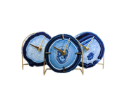 Ocean Collection | Blue Agate Desk Clock rts face options Mod North & Co.
