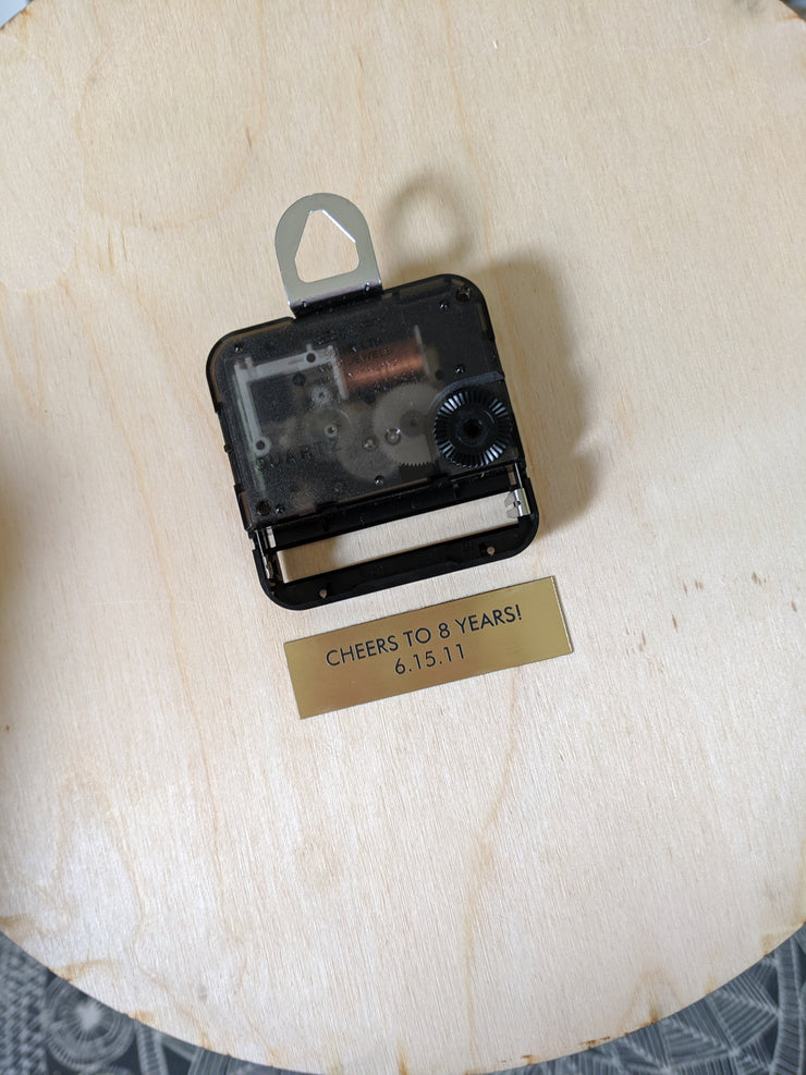 Personalized Engraving | Add-On | For Desk or Wall Clocks Engraving Mod North & Co.