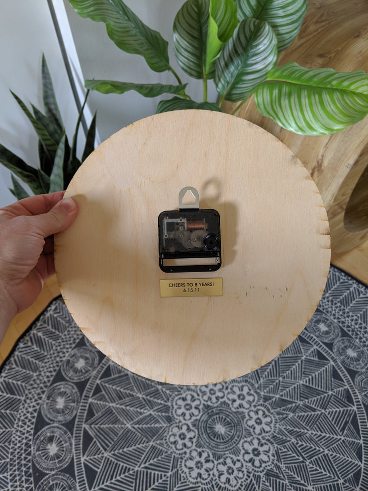 Personalized Engraving | Add-On | For Desk or Wall Clocks Engraving Mod North & Co.