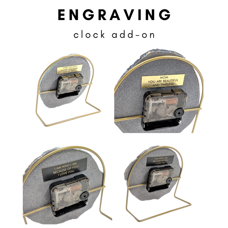 Personalized Engraving | Add-On | For Desk or Wall Clocks Engraving Mod North & Co.