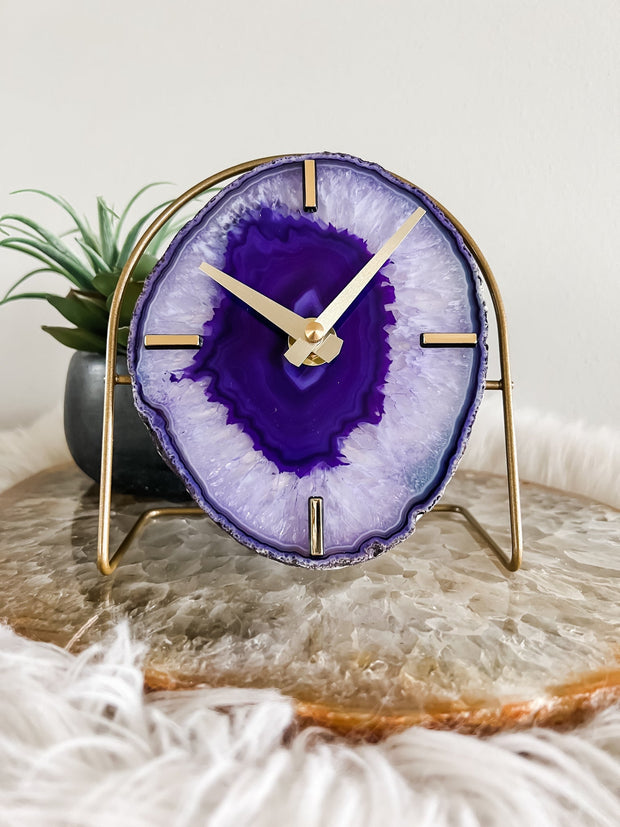 Royal Collection | Agate Desk Clock rts face options Mod North & Co.
