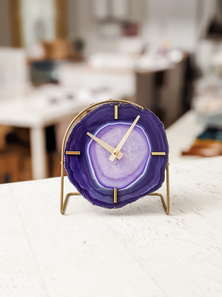 Royal Collection | Agate Desk Clock rts face options Mod North & Co.